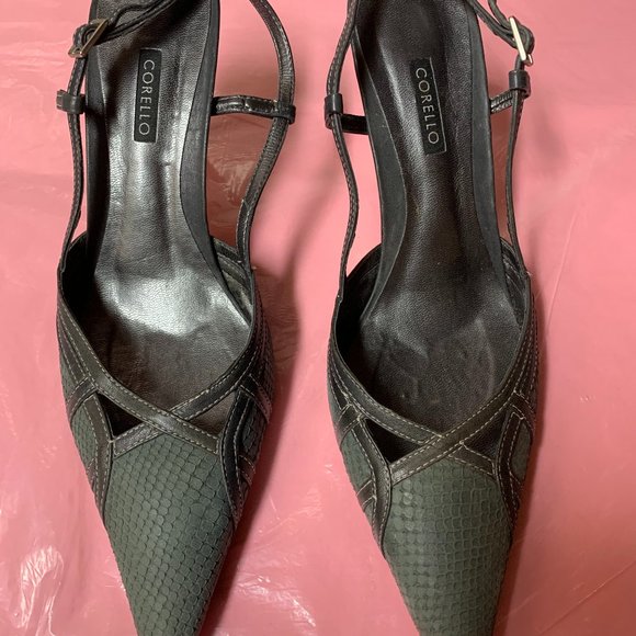 Corello Shoes - Brand New Blue Genuine Leather Slingback